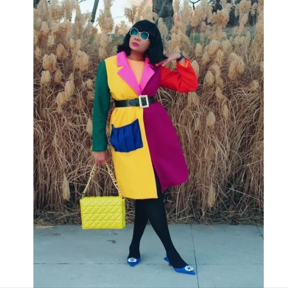 Colorblock Jacket Coat - Picture 4 of 4